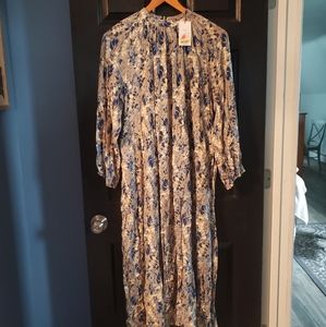 High Neck, Long Sleeve Maxi Dress